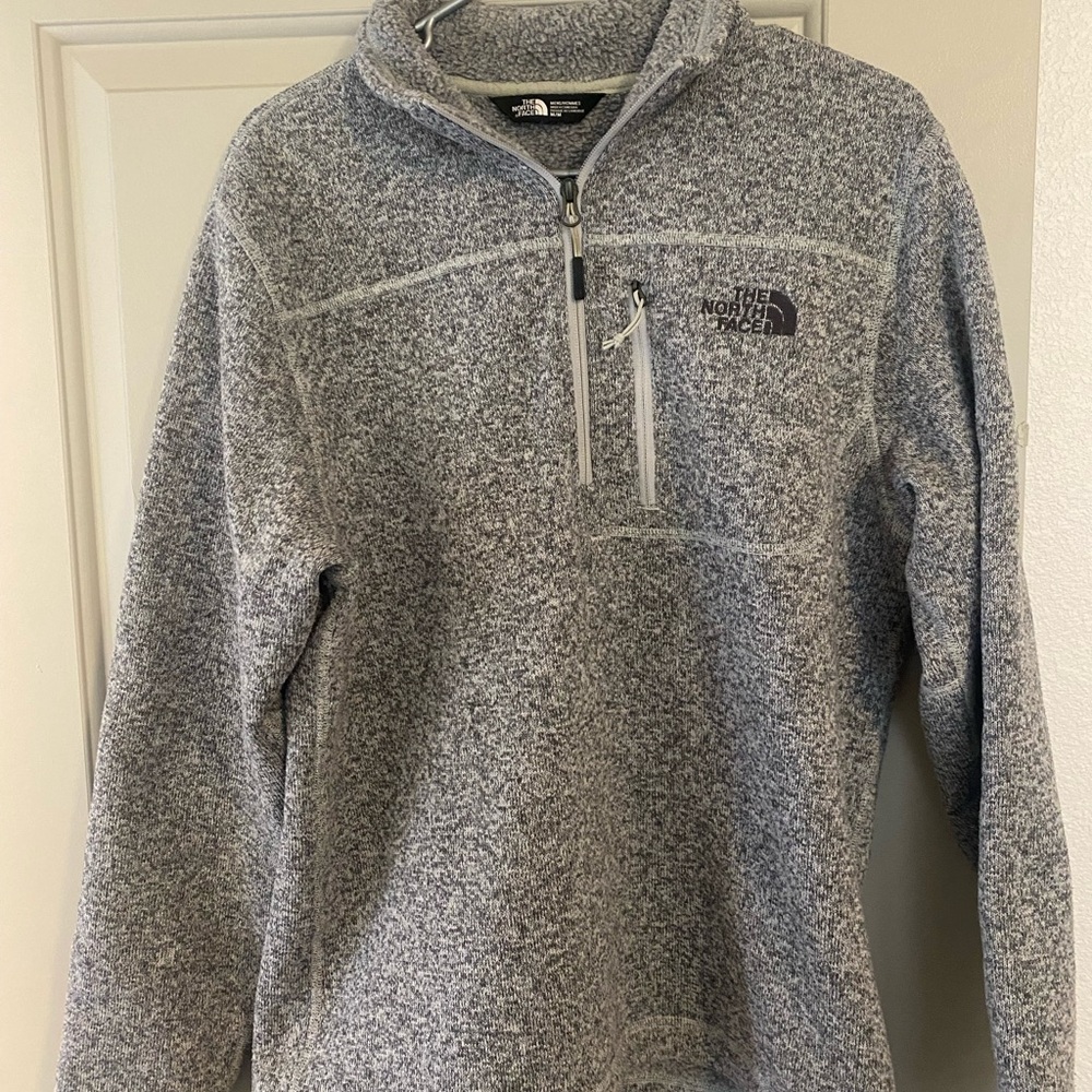 The North Face Gray Zip Up Sweater Fleece